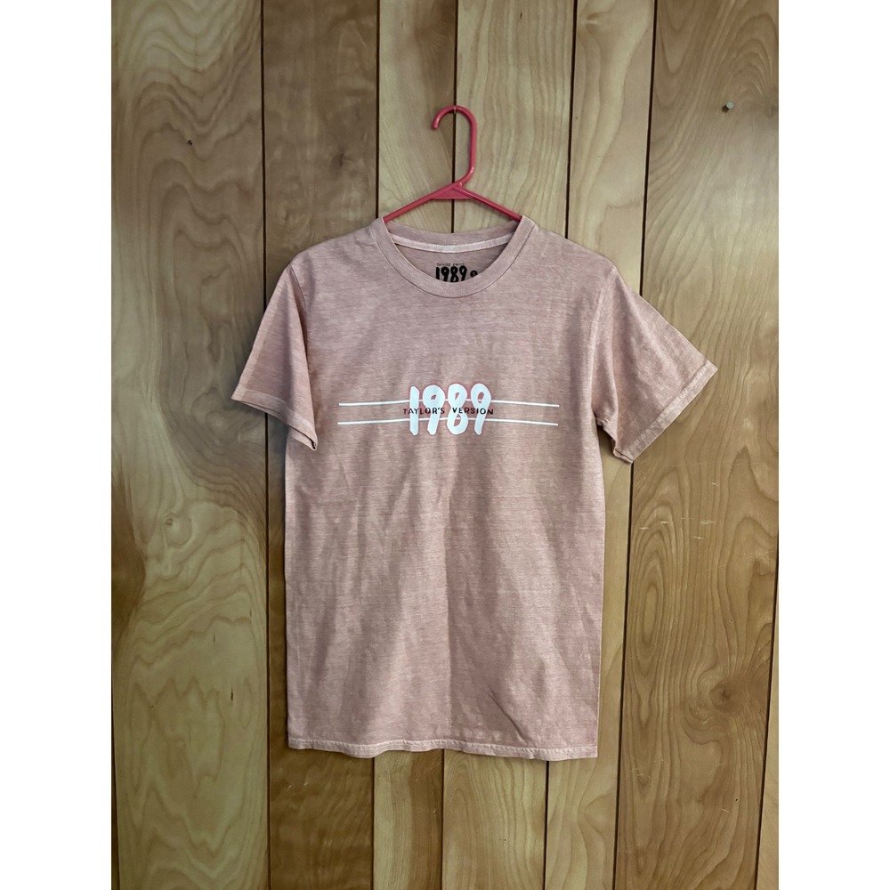 Taylor Swift 1989 Taylors Version Pink Mineral Wash‎ Graphic T-Shirt Small